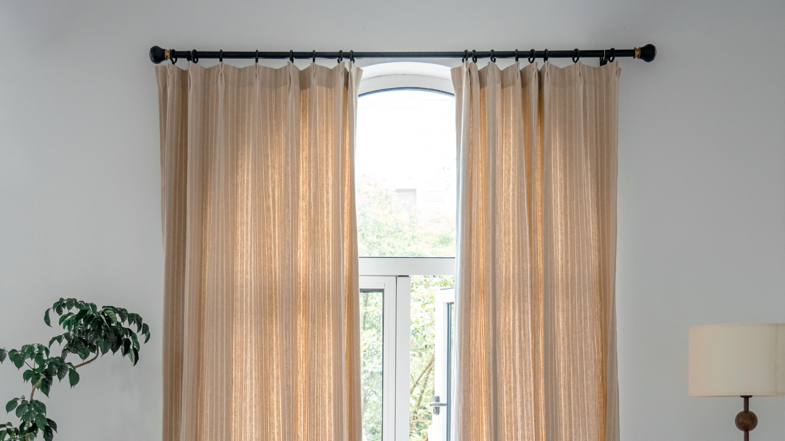 Darphe Custom Floor to Ceiling Striped Curtains