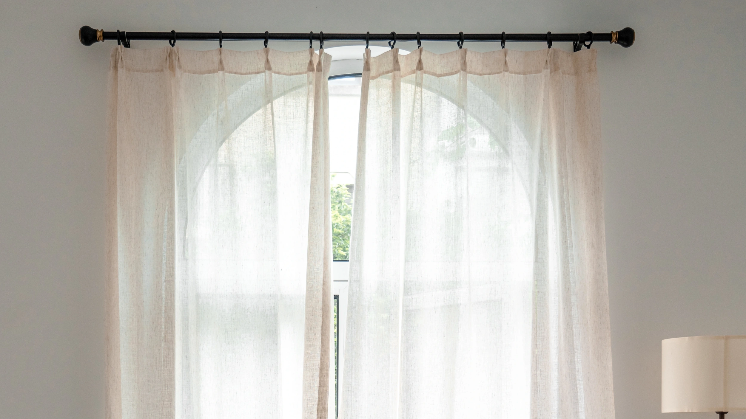 Darphe Custom Linen Textured Sheer Curtains