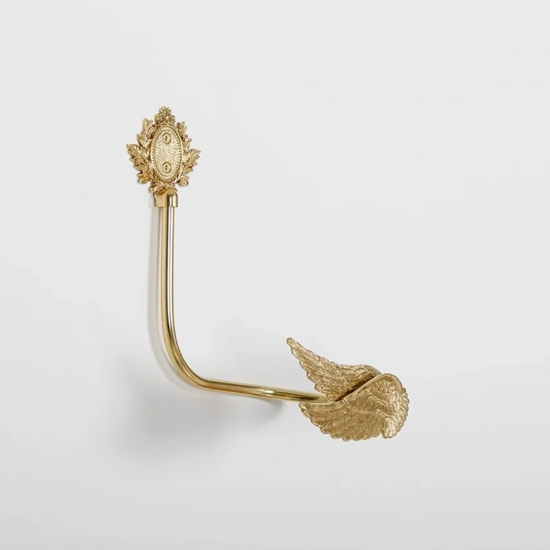 Winged Brass Curtain Holder