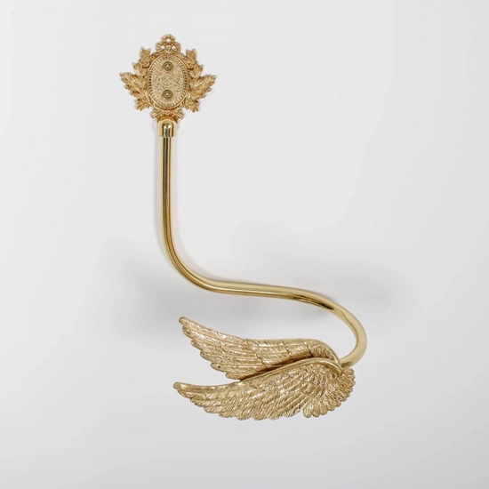 Winged Brass Curtain Holder