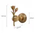 Handmade Brass Rose Drapery Holder