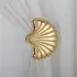 Seashell Polished Brass Curtain Holdback