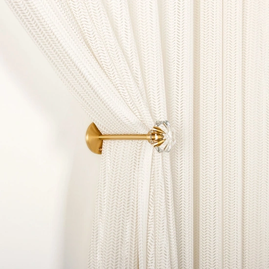 Crystal Brass Curtain Holdback