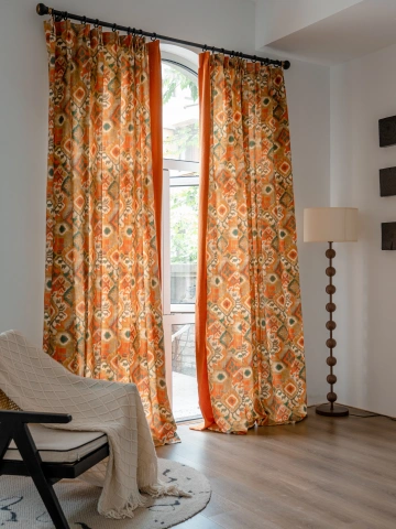 Darphe Custom Floor to Ceiling Floral Curtains