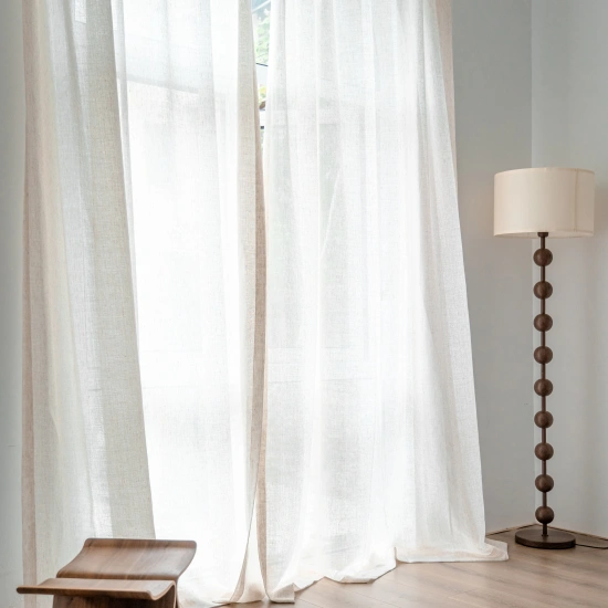 Darphe Custom Linen Textured Sheer Curtains