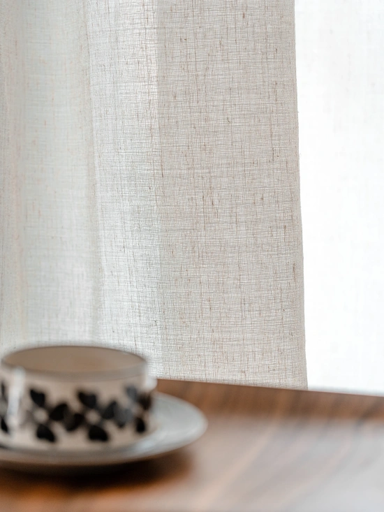 Darphe Custom Linen Textured Sheer Curtains