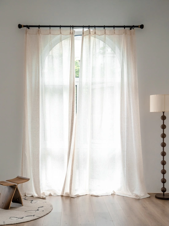 Darphe Custom Linen Textured Sheer Curtains