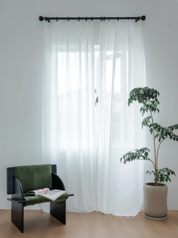 Darphe Custom Emery Linen Sheer Curtains