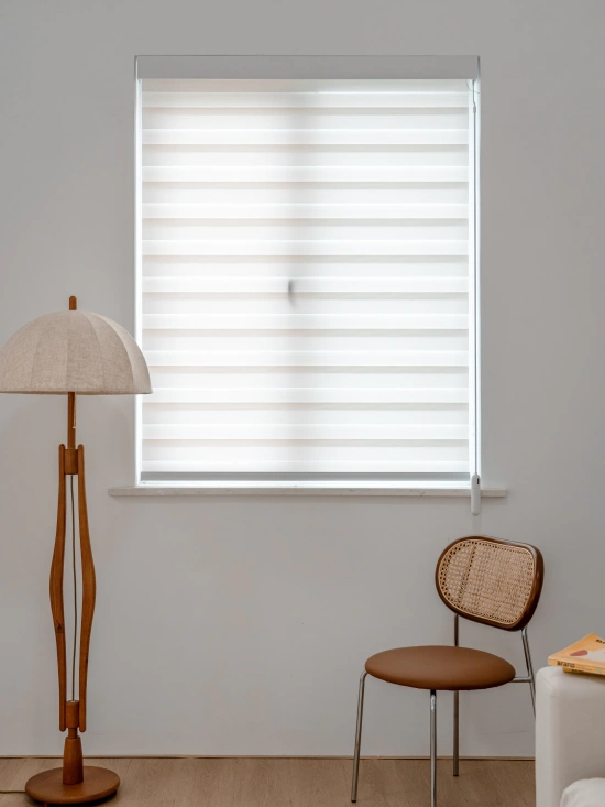 Darphe Custom Motorized  Wand Zebra Blinds