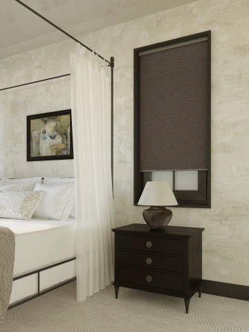 Darphe Custom Patterned Full Blackout Roller Shades