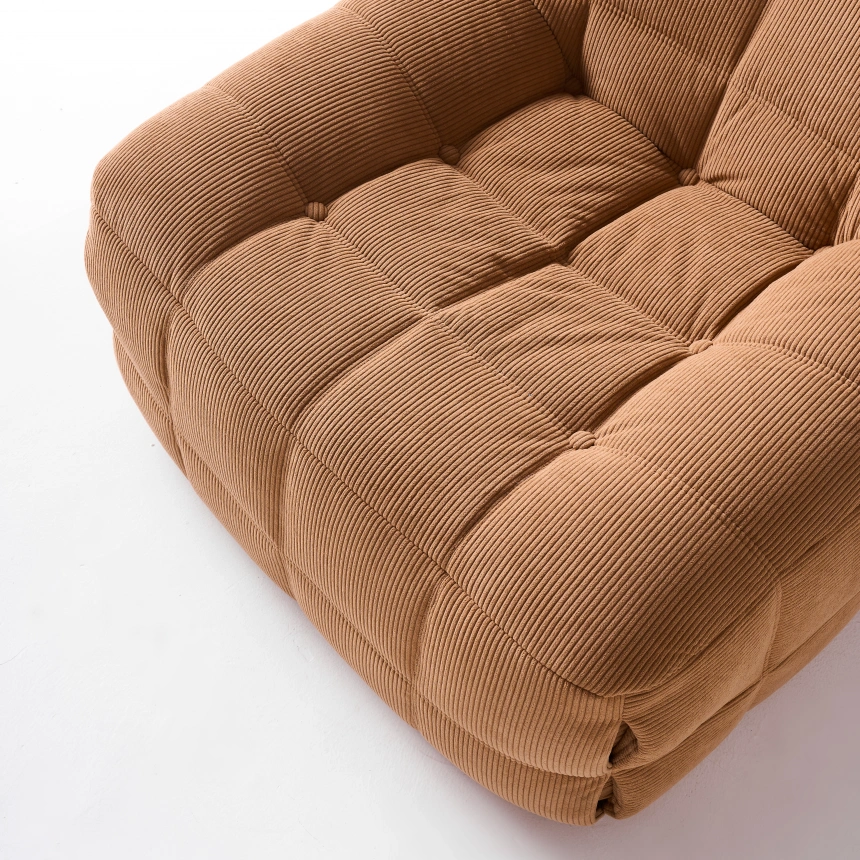 Darphe Corduroy bean bag single sofa chair with washable cover