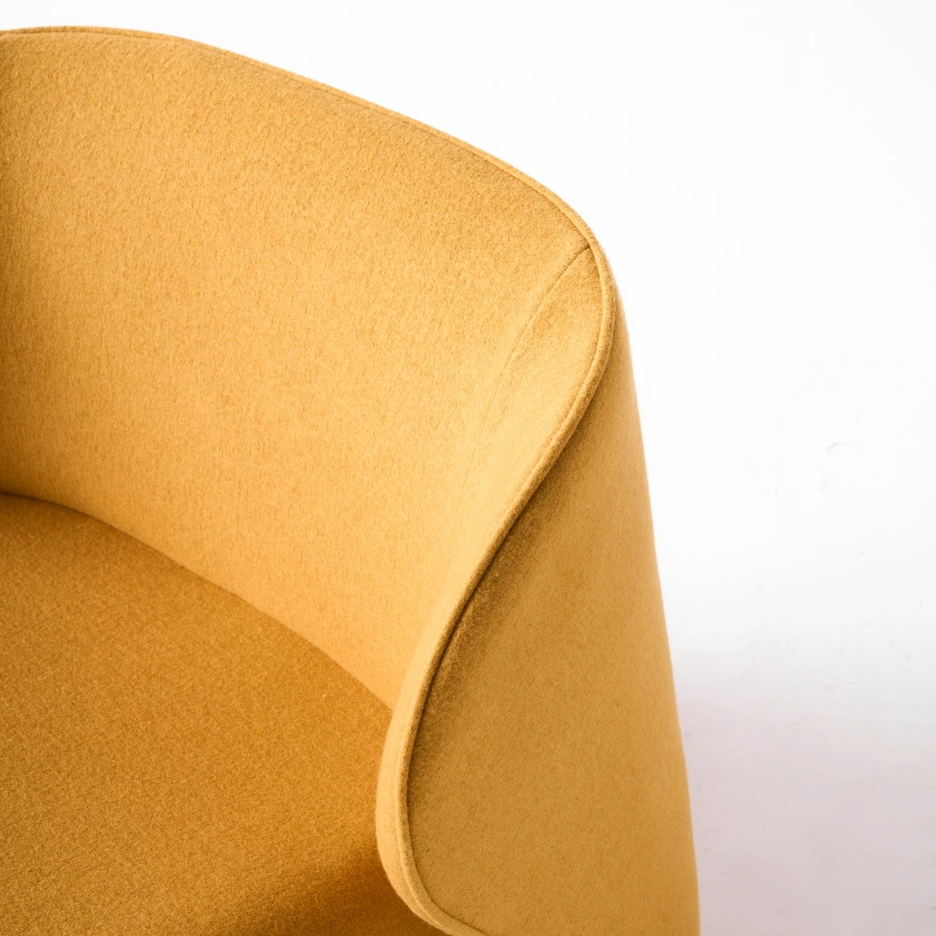 Darphe  yellow modern simple fabic lounge chair