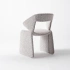 Darphe white modern lamb wool  single chair