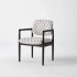 Darphe simple fabric and solid wood lounge chair