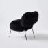 Darphe Black Wool Lounge Chair