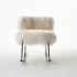 Darphe White Wool Lounge Chair