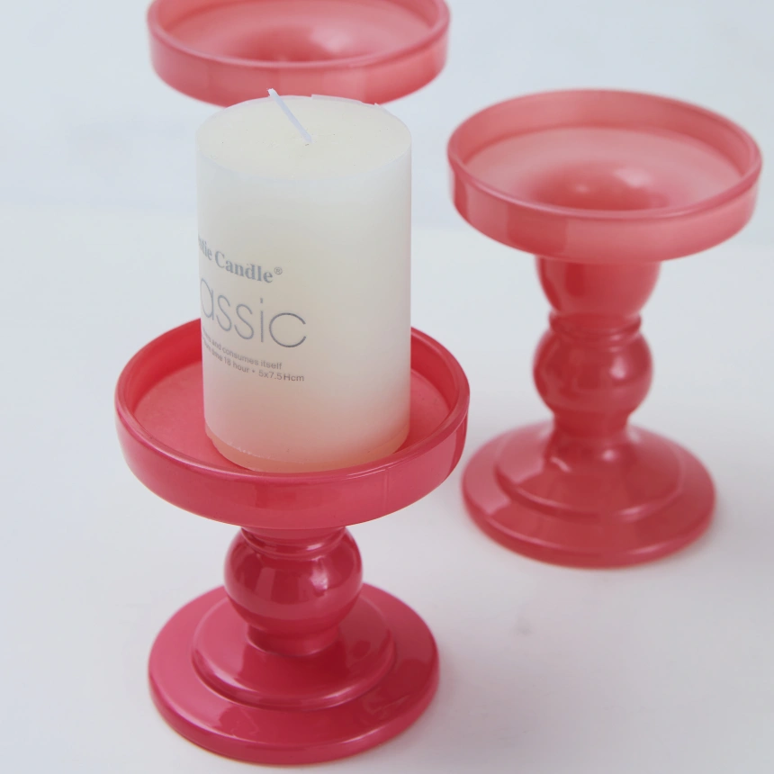 Darphe pink candle holders 3-pack