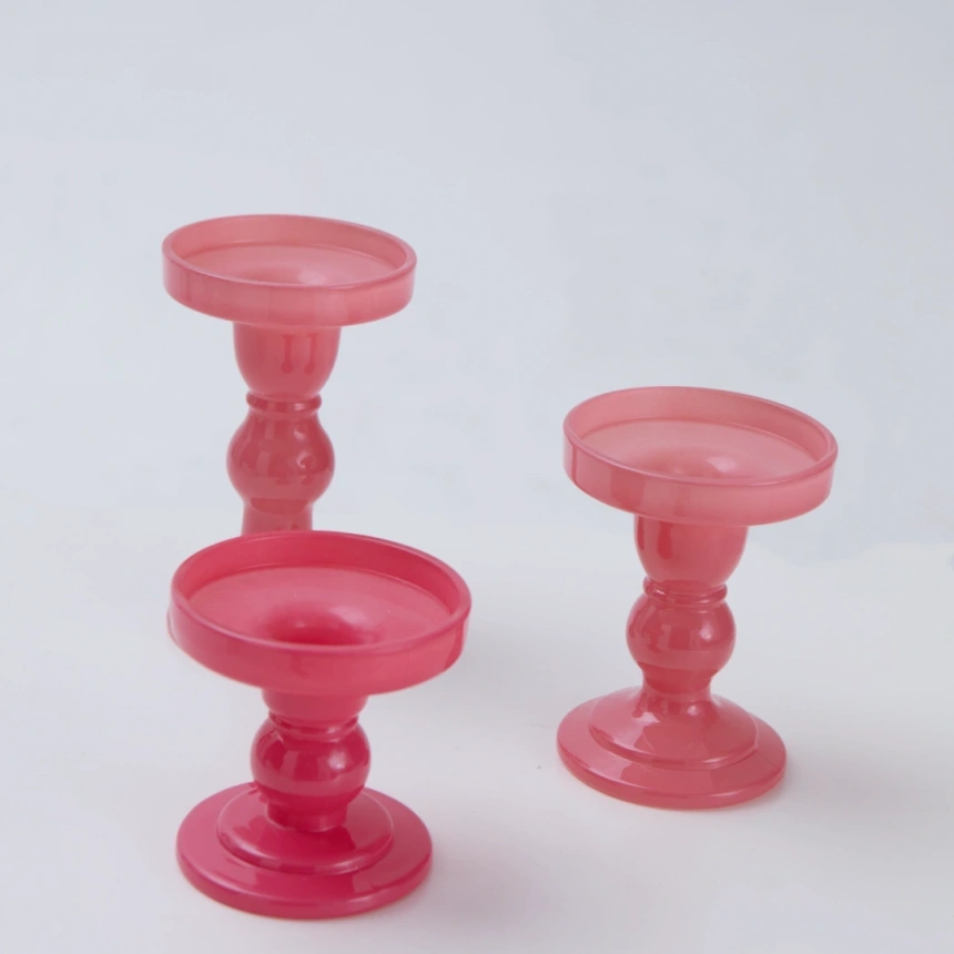 Darphe pink candle holders 3-pack