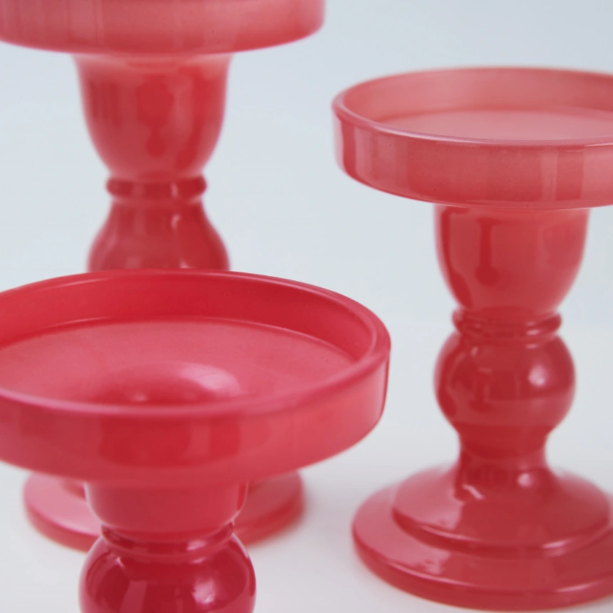 Darphe pink candle holders 3-pack