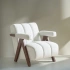 Darphe Mid Century Modern Accent Chair with Solid Wood Frame