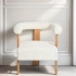 Darphe Mid-Century ModernAccent Chair, Upholstered Dining Room Chairs with Arms