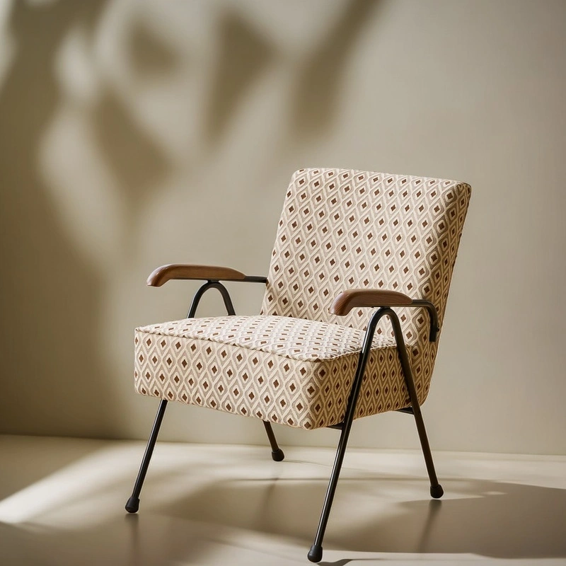 Darphe Pattern Colorful Fabric Armchair, Modern Accent Chair High Back, for Home Office, Bedroom,Dining Room