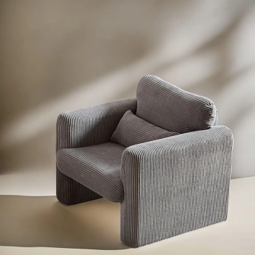Darphe Fabric Single Sofa, Modern Lounge Chairs Single Sofa with Support Pillow