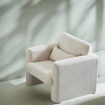 Darphe Fabric Single Sofa, Modern Lounge Chairs Single Sofa with Support Pillow