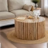 Darphe Unique Wood Round Coffee Table
