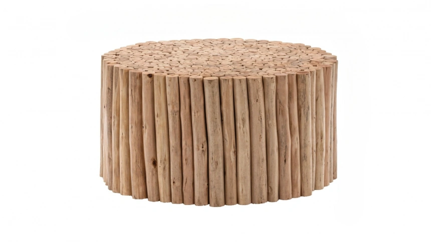 Darphe Unique Wood Round Coffee Table