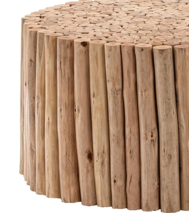 Darphe Unique Wood Round Coffee Table