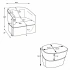 Darphe  Modern Chairs Armchair With Ottoman for Living Room, Reading Chairs for Bedroom