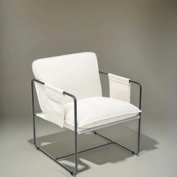 Darphe Upholstered Hanging Armchair with Arm Pocket, Set of 2