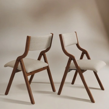 Darphe Upholstered folding Dining chair set of 2