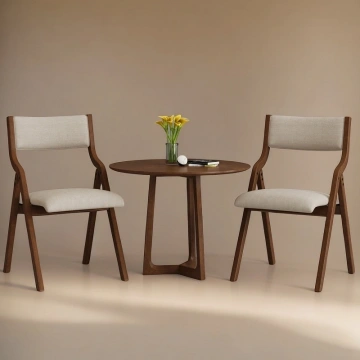 Darphe Upholstered folding Dining chair set of 2