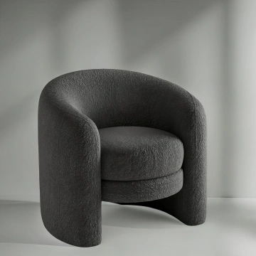 Darphe Modern Curved Back Upholstered Accent Chair