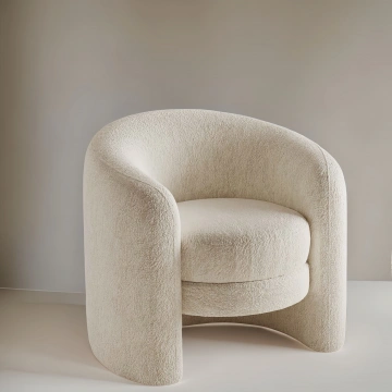Darphe Modern Curved Back Upholstered Accent Chair