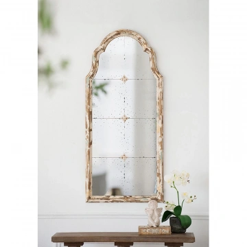 Darphe Large Cream & Gold Framed Wall Mirror