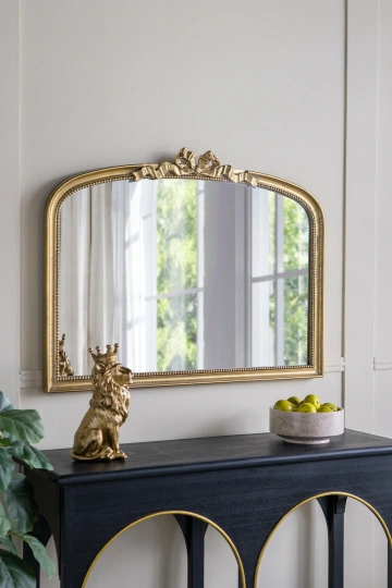 Darphe  Baroque Style Gold Arch Mirror