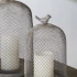 Darphe  Set of 2 Ophira Sparrow Antique Gray Mesh Candle Holders