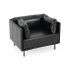 Darphe Vintage Faux Leather Lounge Chair, Perfect for Living Room, Bedroom, or Office
