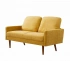 Darphe Yellow Velvet Loveseat  2 Seater Sofa