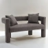 Darphe Modern Brown Chenille 2 Seater  Sofa