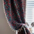 Darphe Customized Jacquard Red Cherry Curtain Tassel Curtain Semi Blackout