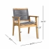 Darphe Gray Outdoor Wicker Dining Chair SET OF 2