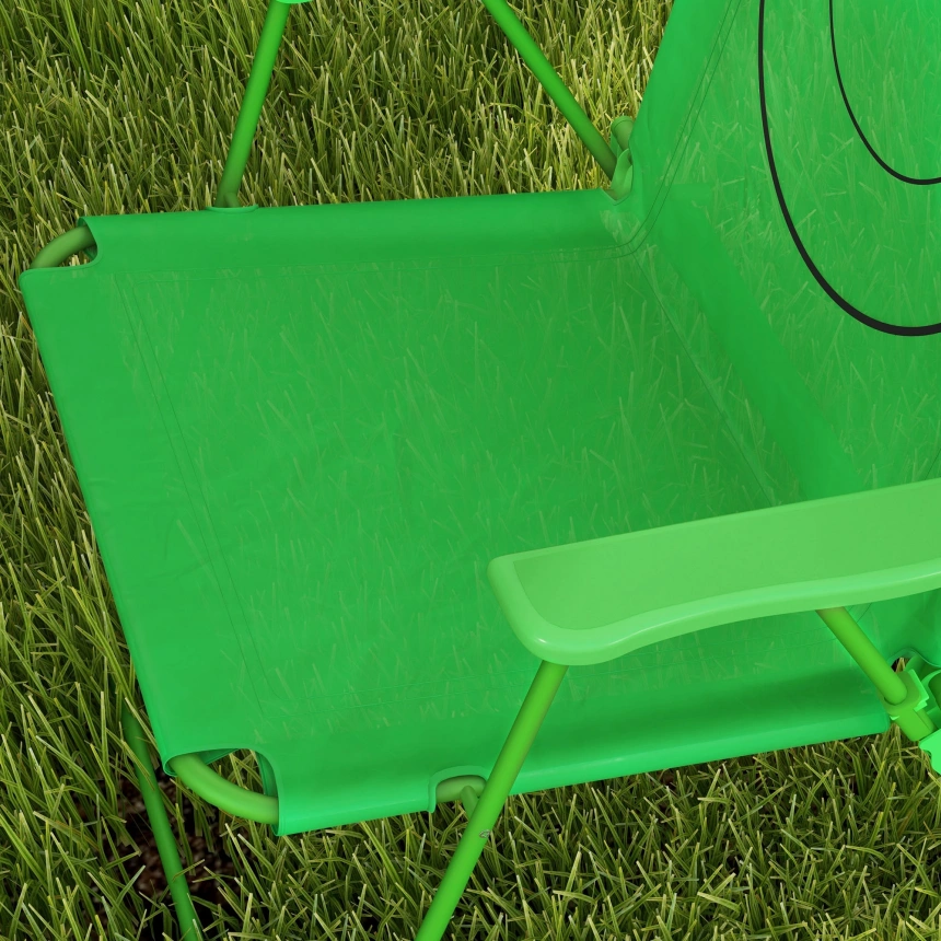 Darphe Folding Kids Table and Chair Set for Garden, Backyard, Green