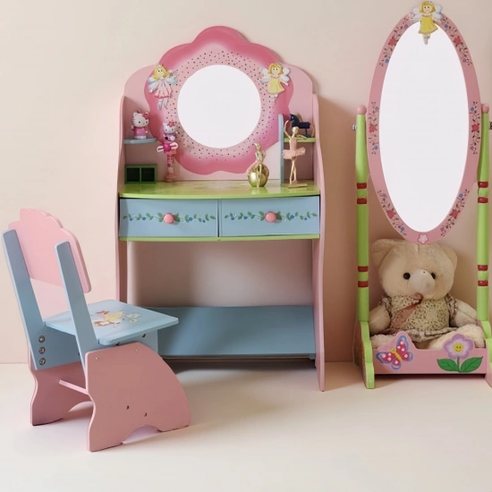 Darphe Children's Funnel Olivia Fairy Girls Dressing Table with Chair